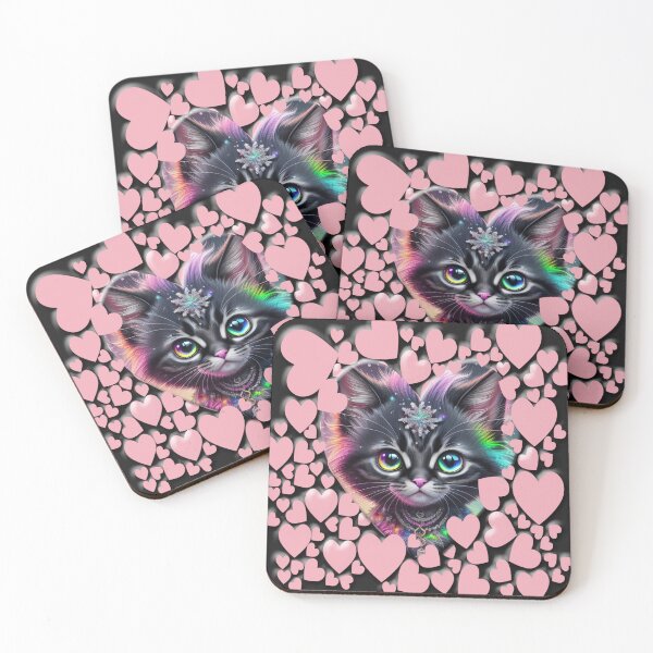 Item preview, Pink Adorable Big Eyed Kitty designed and sold by Delights.