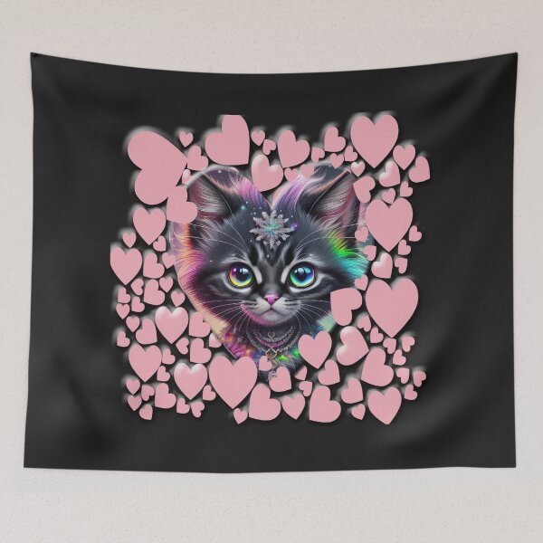 Item preview, Pink Adorable Big Eyed Kitty designed and sold by Delights.