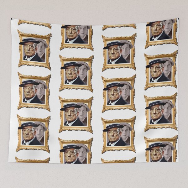 Item preview, Ghosts Digital Painting of Buster Keaton by Nicolette Olivier, Single and Repeating Pattern, Choose Your Own Background designed and sold by Nicolette Olivier.