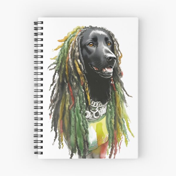 Item preview, Black Dog with Rasta Dreadlocks Reggae Animal designed and sold by EddieBalevo.