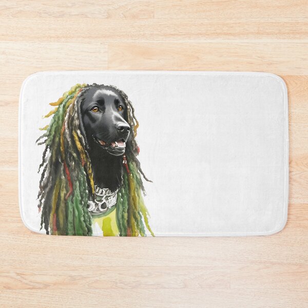Item preview, Black Dog with Rasta Dreadlocks Reggae Animal designed and sold by EddieBalevo.