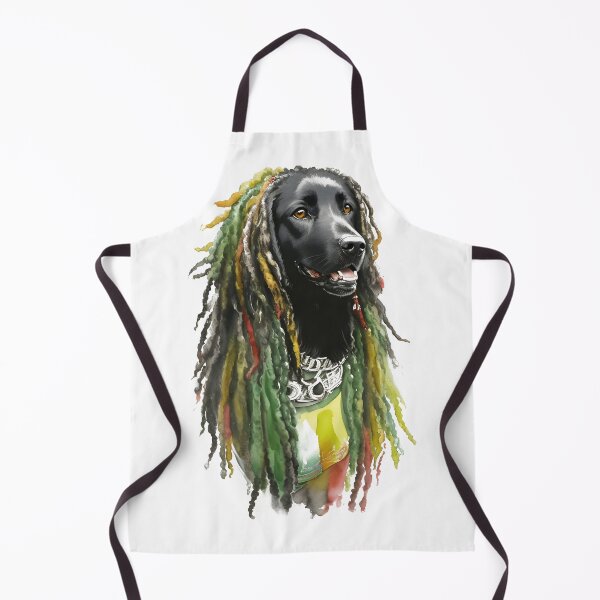 Item preview, Black Dog with Rasta Dreadlocks Reggae Animal designed and sold by EddieBalevo.