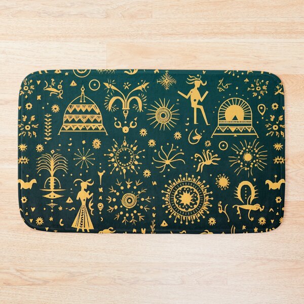 Item preview, Pattern Warli designed and sold by MTJ-Mushrooms.