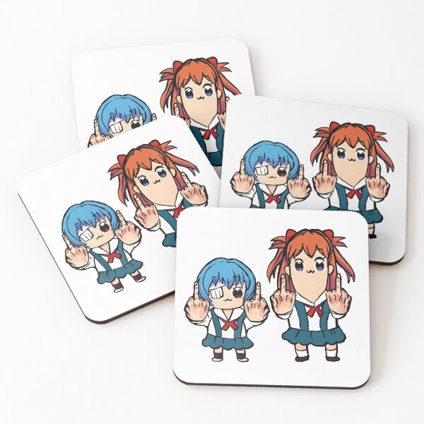 Item preview, Evangelion - Rei and Asuka Pop Team Epic- sticker designed and sold by craftsanime.