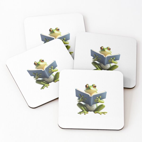 Item preview, Frog amphibians nature book lover aesthetic library reading  designed and sold by w1ckerman.