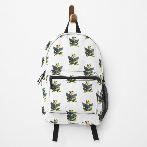 Item preview, Frog amphibians nature book lover aesthetic library reading designed and sold by w1ckerman.