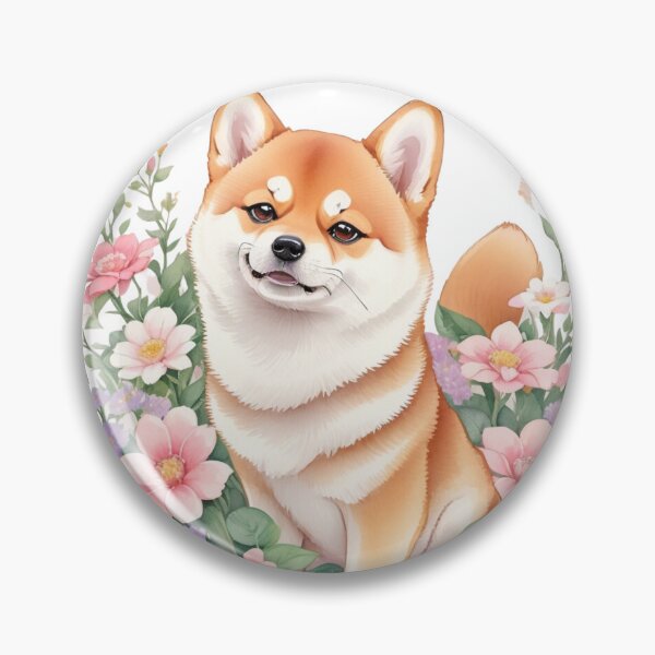 Artikelvorschau, Niedliche Shiba-Hundeillustration, generative KI entworfen und verkauft von juoctaviniarts.