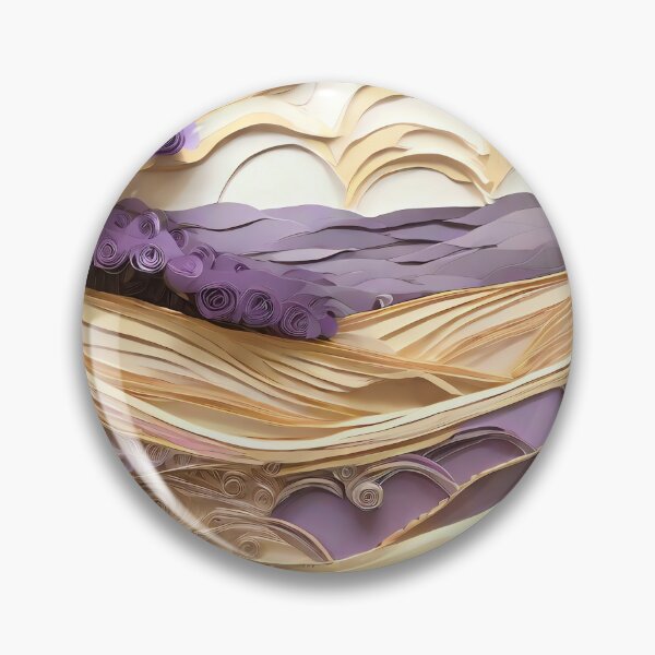 Item preview, Lavender field with hillside trees - Paper sculptures designed and sold by Pixeledfox.