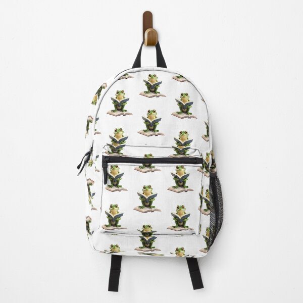 Item preview, Frog amphibians nature book lover aesthetic library reading designed and sold by w1ckerman.