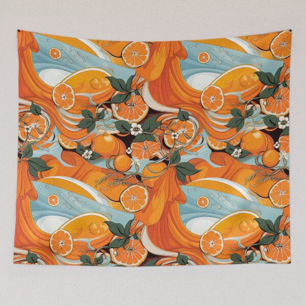 Item preview, Fresh Orange Pattern designed and sold by Design-Fountain.