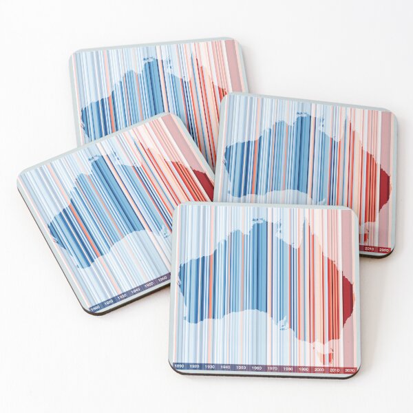 Item preview, Warming Stripe Australia Map  designed and sold by Spyinthesky.