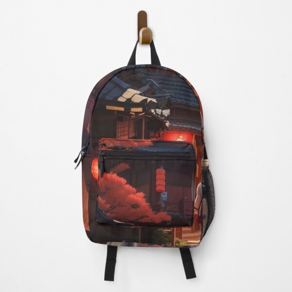Item preview, Japanese village painting with a mix of rural and urban setting mixed with vibrant colors designed and sold by Artque24.