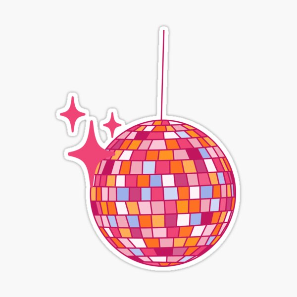 Disco Ball (orange/pink) | Poster