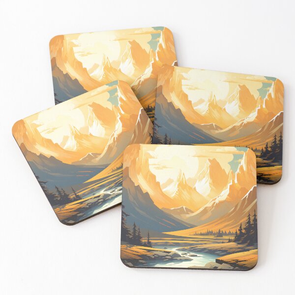 Item preview, beautiful landscape with a river and mountain background at sunset designed and sold by R&B Art and design.