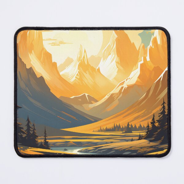Item preview, beautiful landscape with a river and mountain background at sunset designed and sold by R&B Art and design.