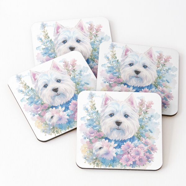 Item preview, Cute West Highland dog illustraton generative ai designed and sold by juoctaviniarts.