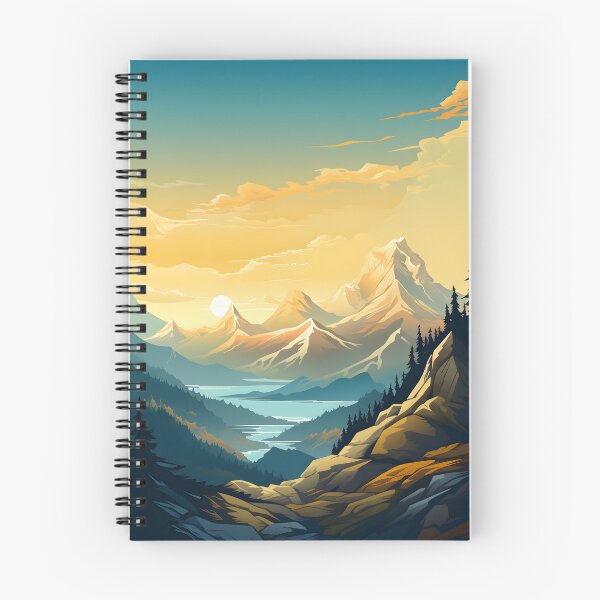 Item preview, landscape with a river and mountain background at sunset designed and sold by R&B Art and design.