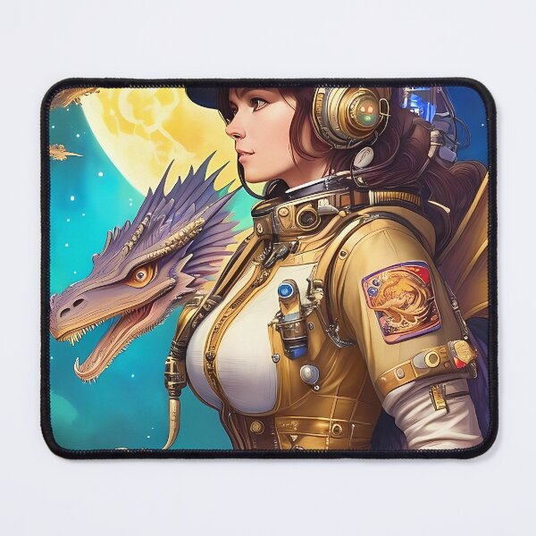 Item preview, Celestial Voyage: The Steampunk Astronaut and Dragon designed and sold by NaughtyDragon.