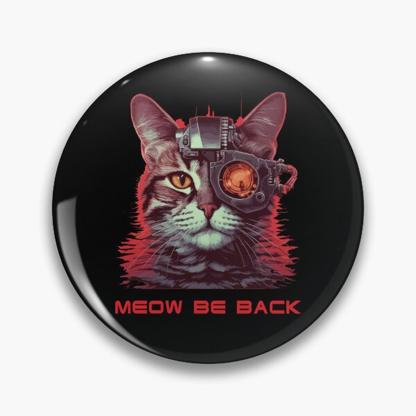 Artikelvorschau, Retro 80s 90s Robot Cat Gifts Sci Fi Pun Funny Cat entworfen und verkauft von KsuAnn.