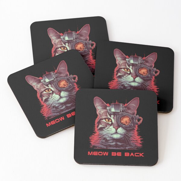 Item preview, Retro 80s 90s Robot Cat Gifts Sci Fi Pun Funny Cat designed and sold by KsuAnn.