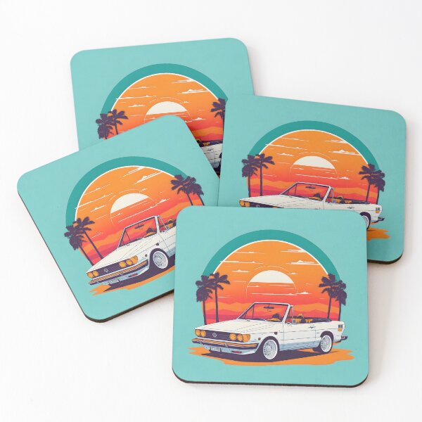 Artikelvorschau, Sonnenuntergang-Ikone: Oldtimer-Silhouette in Retro-Pracht entworfen und verkauft von Ceemko's Vintage Corner.