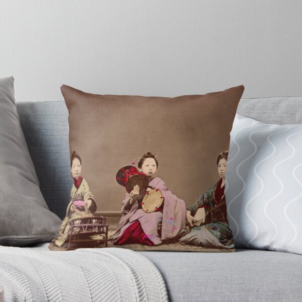 Item preview, Japanese girls playing music, 1890s designed and sold by Photos of Japan.