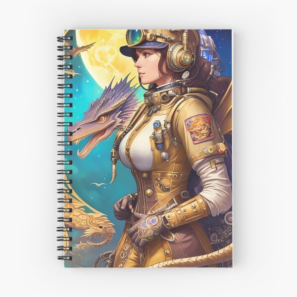 Item preview, Celestial Voyage: The Steampunk Astronaut and Dragon designed and sold by NaughtyDragon.