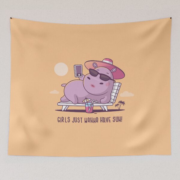 Item preview, Hippo on the Beach designed and sold by zoljo.