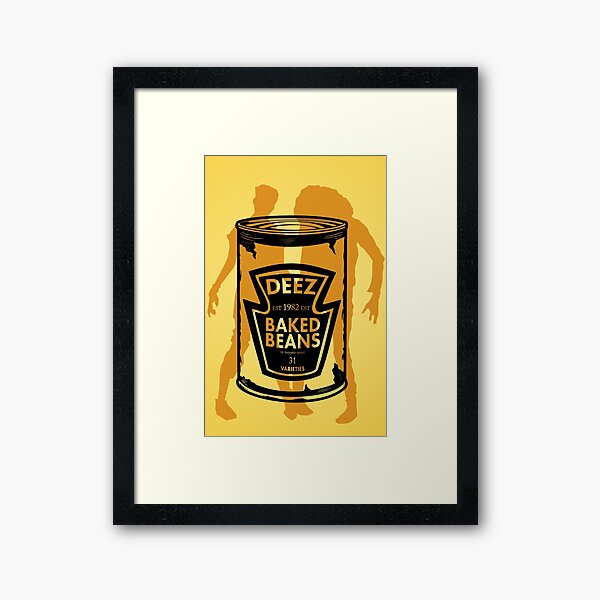 Deez Baked Beans Framed Art Print