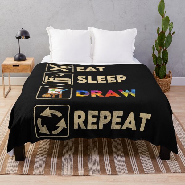 Item preview, Artists Eat Sleep Draw Repeat Art Drawing designed and sold by mainana78.