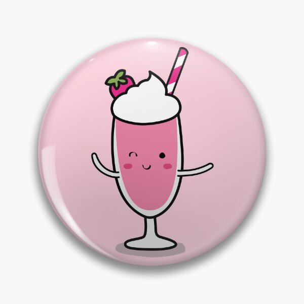Item preview, Cute  strawberry milkshake illustration designed and sold by CutestShopEver.