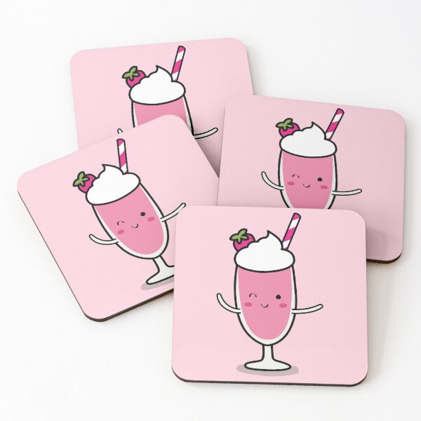 Item preview, Cute  strawberry milkshake illustration designed and sold by CutestShopEver.