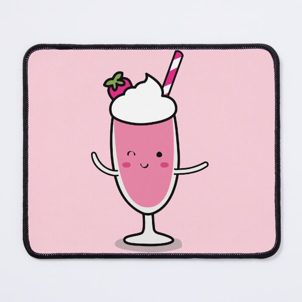 Item preview, Cute  strawberry milkshake illustration designed and sold by CutestShopEver.