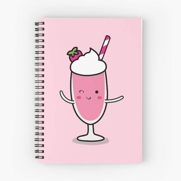Item preview, Cute  strawberry milkshake illustration designed and sold by CutestShopEver.