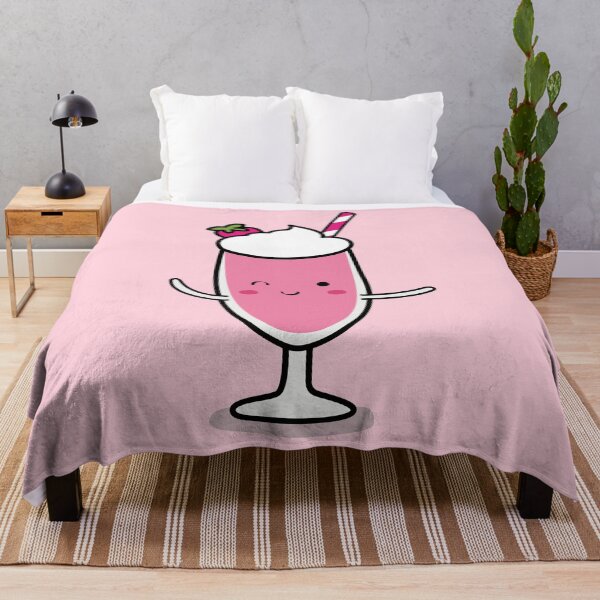 Item preview, Cute  strawberry milkshake illustration designed and sold by CutestShopEver.