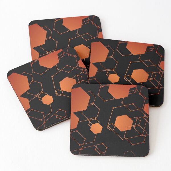 Item preview, Radiant Ember Hexagons designed and sold by Paper Punch.