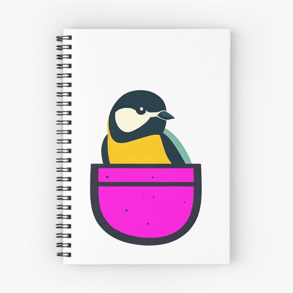 Item preview, Cute great tit in pink pocket designed and sold by ColorOfBirds.