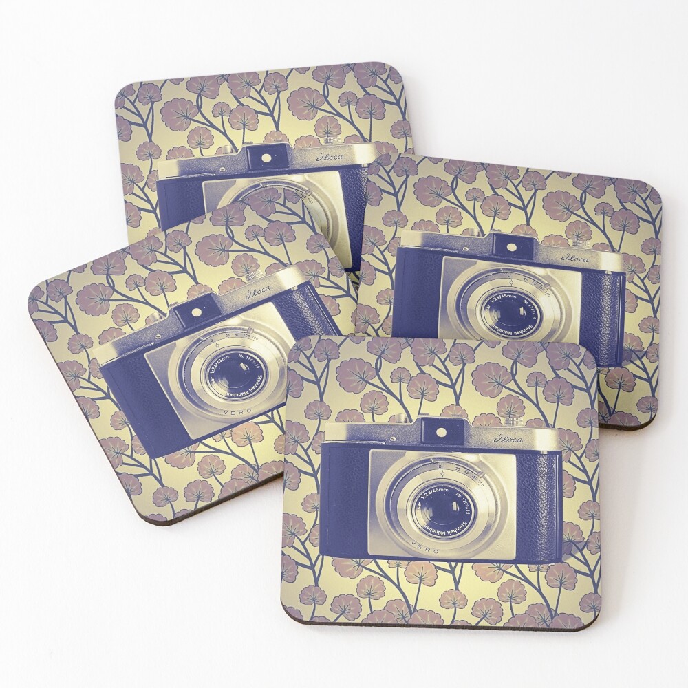 iLoca 35mm Camera Vintage Color Coasters (Set of 4)