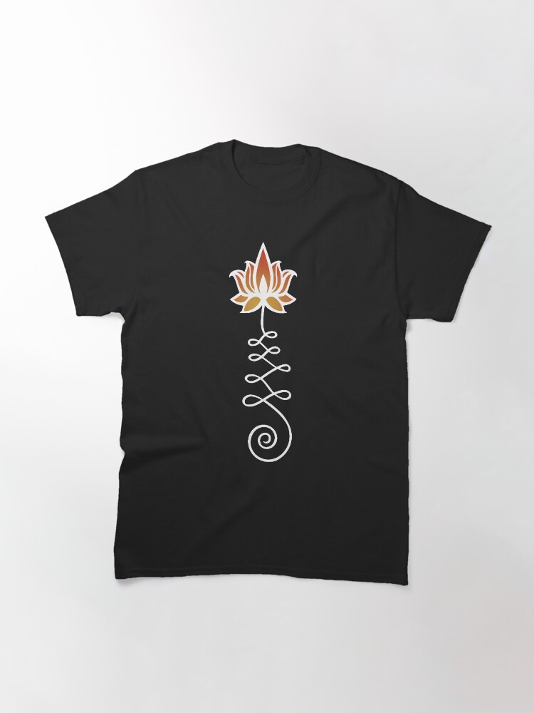 Thumbnail 2 of 7, Classic T-Shirt, Lotus Flower Unalome designed and sold by heartsake.