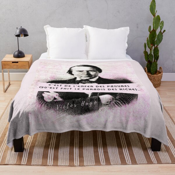 Item preview, Copy of Victor Hugo portrait and quote: C'est de l'enfer des pauvres qu'est fait le paradis des riches designed and sold by artbleed.