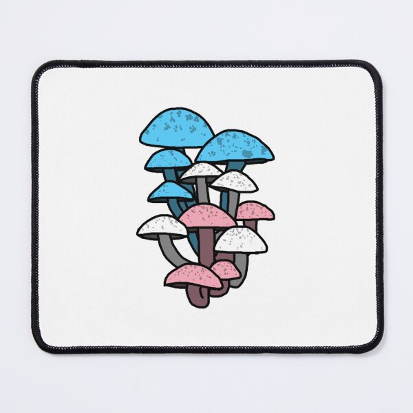 Item preview, Trans Pride Color Mushrooms designed and sold by bubblegoth.