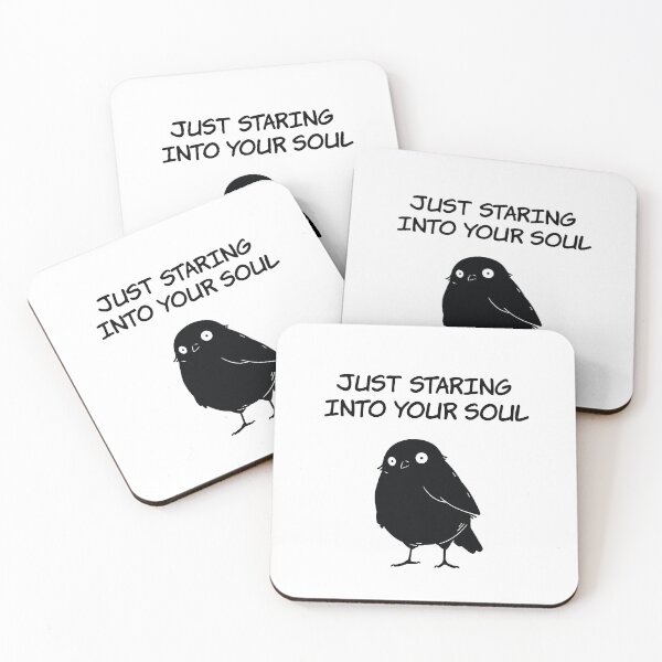 Item preview, Funny crow saying, raven quote, "Just staring into your soul" designed and sold by DioSo.