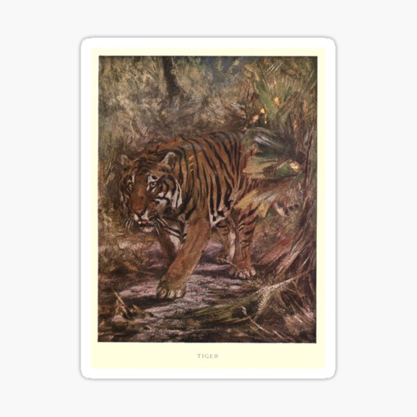 Vista previa del artículo con la obra «Pintura del tigre de la vendimia (1909)», diseñado y vendido por BravuraMedia.
