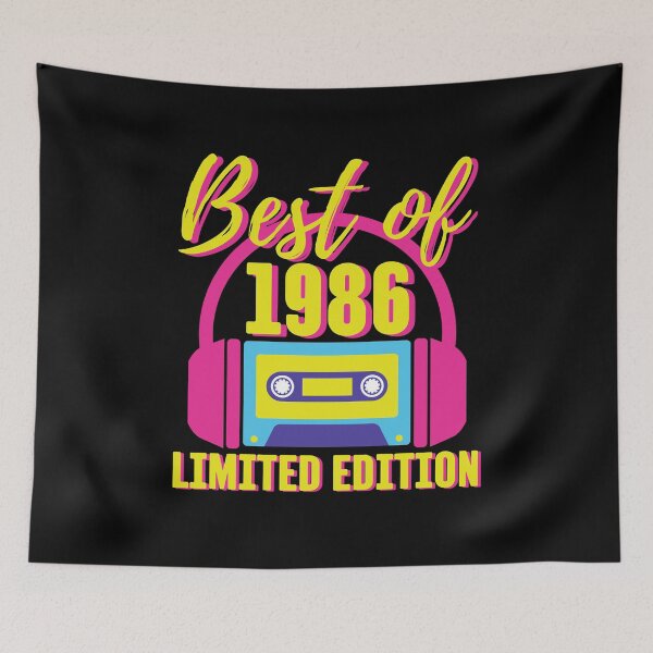 Item preview, Best of 1986 Cassette Tape Retro 1980s Birthday Party Theme 37th Birthday designed and sold by CreationsbyAny.
