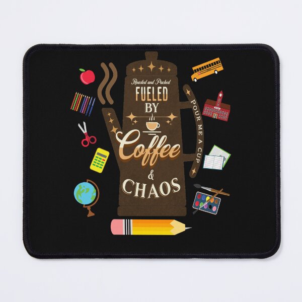 Item preview, Fueled By Coffee & Chaos Funny Teachers designed and sold by Cute & Sassy Custom Gifting Boutiques.