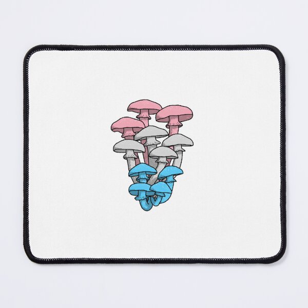 Item preview, Trans Pride Color Mushrooms V2! designed and sold by bubblegoth.