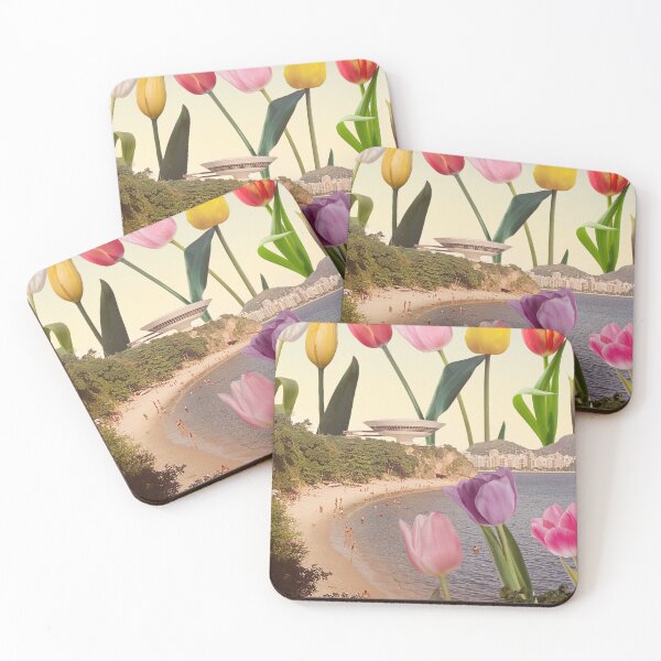 Artikelvorschau, Surrealistische Tulpenstrand-Collage entworfen und verkauft von purplcactus.