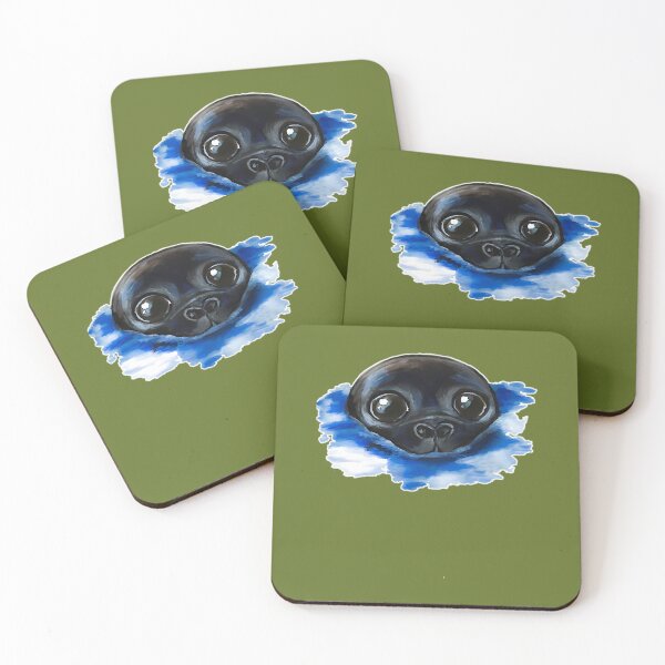Item preview, Curious Harbour Seal acrylic painting   	 designed and sold by pmrtbuxkcq7.