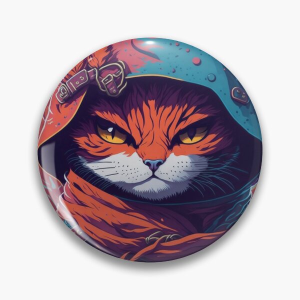 Artikelvorschau, Ninja-Katzengesicht-Illustration entworfen und verkauft von DeepSeeAI.