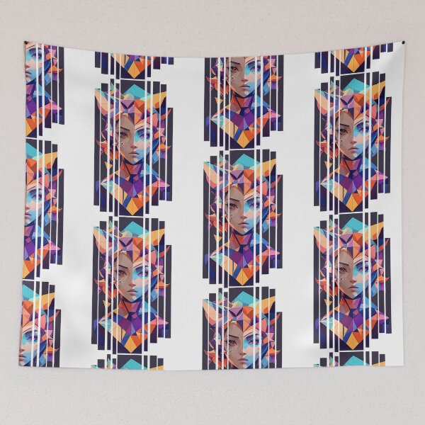 Item preview, A beautiful woman in geometric design designed and sold by njokindegwa.